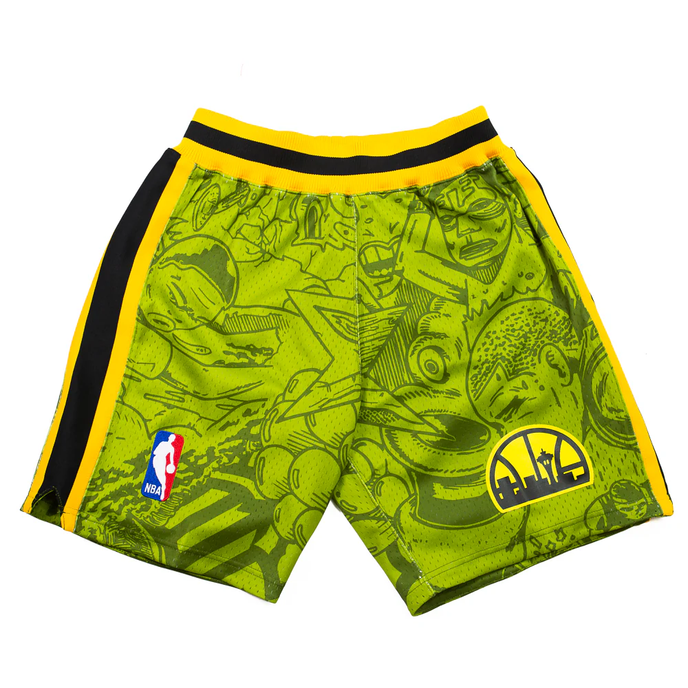 Hebru Brantley x Mitchell Ness Seattle Supersonics Short (Green)