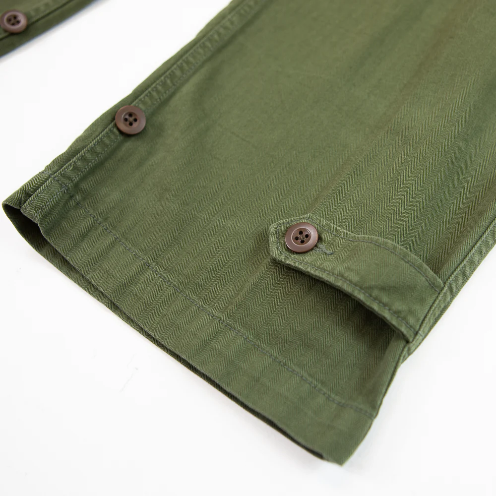 Herringbone French-Twill Cargo Pant (Nature Olive) - Image 2