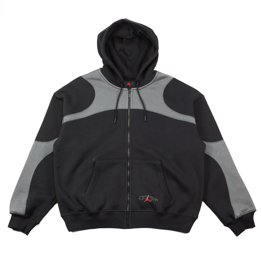Jordan Oversized Full Zip Hoodie (Black)