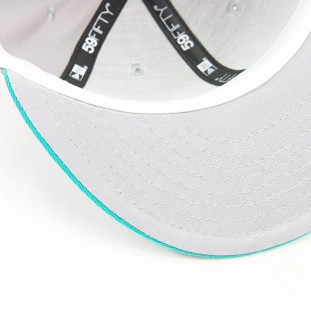 Kansas City Royals 1985 World Series Fitted Cap (Grey/Teal) - Image 4