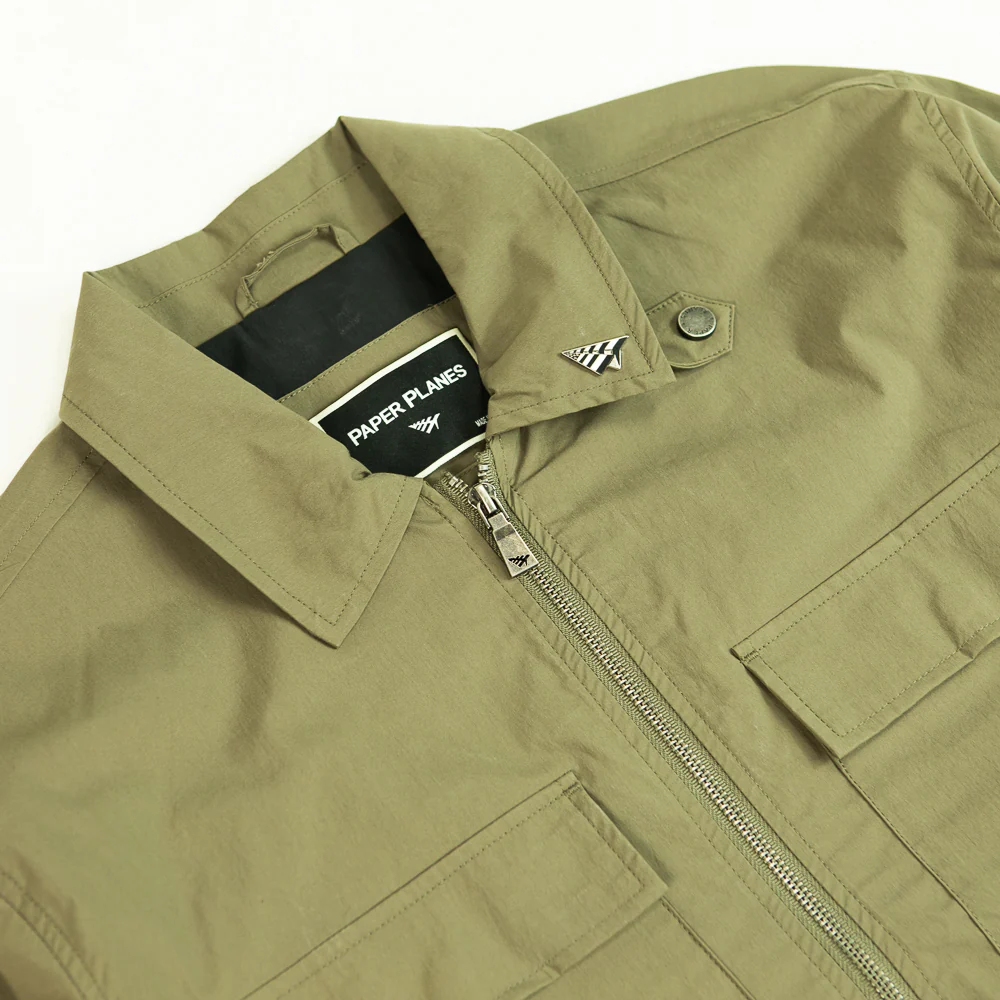 Lined Utility Jacket (Moss) - Image 2