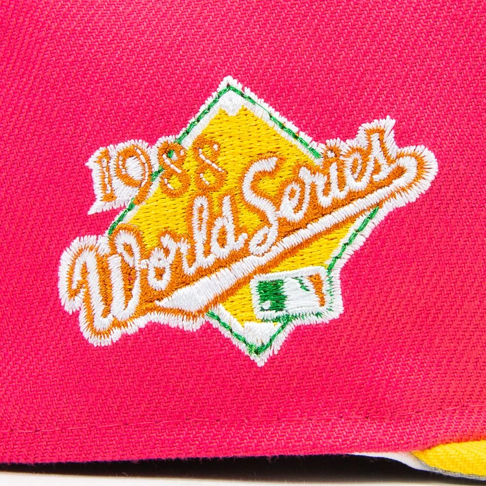 Los Angeles Dodgers 1988 World Series Fitted Cap (Energy/Canary Yellow) - Image 4