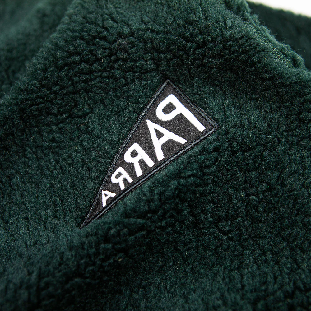 Mirrored Flag Logo Polar Fleece Hooded Pullover (Pine Green) - Image 2