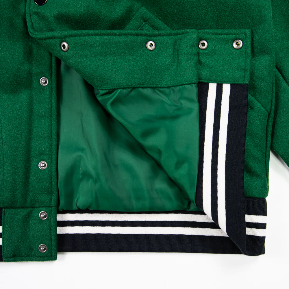 Nike Sportswear Authentics Men's Varsity Jacket (Gorge Green/White) - Image 2