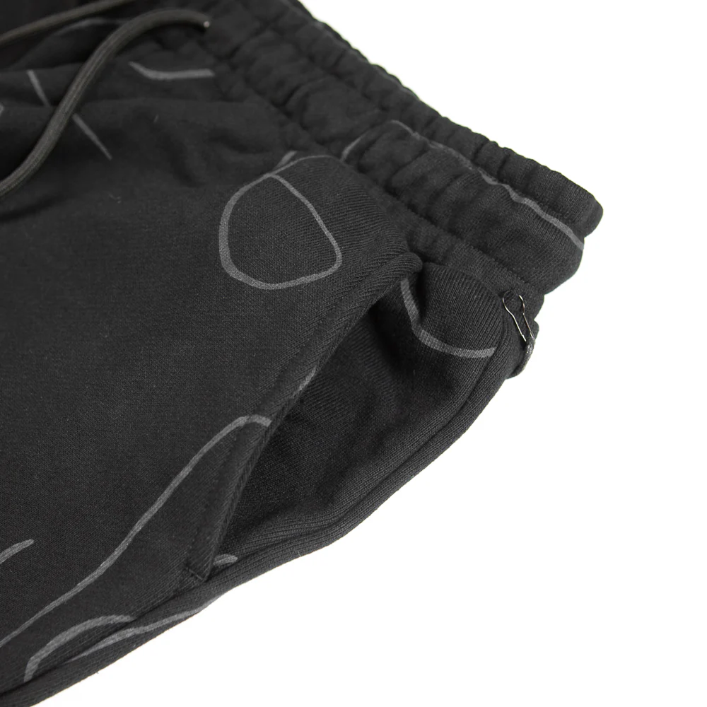 Novelty Printed Terry Pant (Black) - Image 2