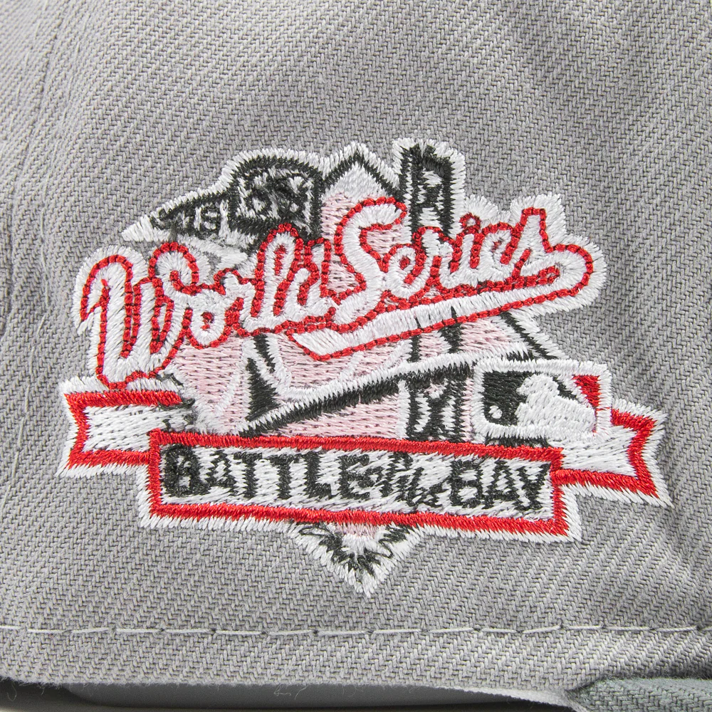 Oakland Athletics 1989 World Series Fitted Hat (Gray) - Image 2