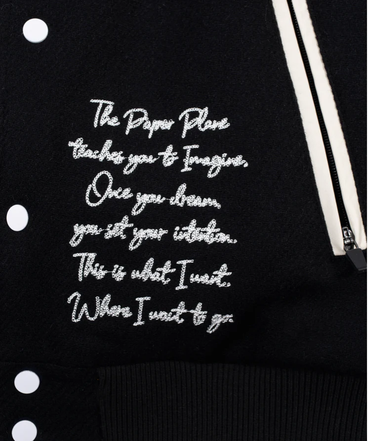 Planes Varsity Jacket (Black) - Image 3