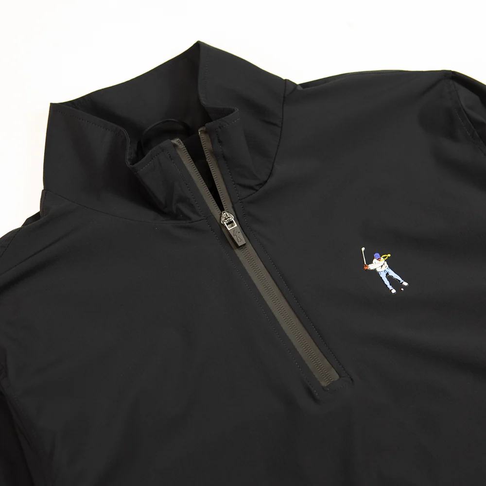 Quarter Zip Wind Breaker (Black) - Image 2