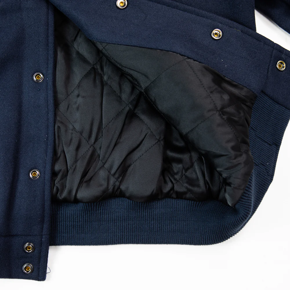 Run Sit & Bike Varsity Jacket (Navy Blue) - Image 3