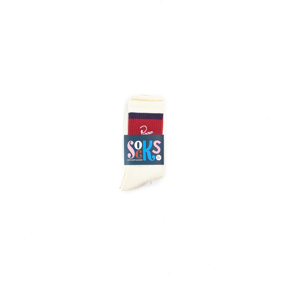 Script Logo Crew Socks (Off White)