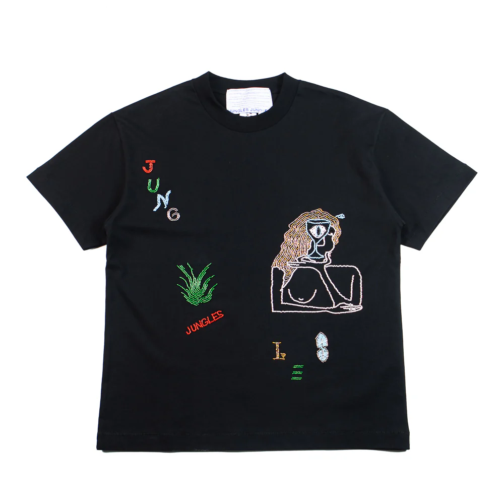 Slow Down Beaded Tee (Black)