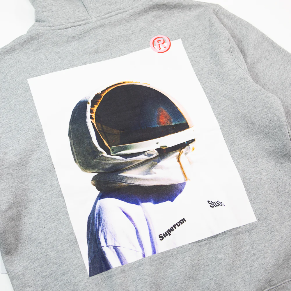 Spaceman Hoodie (Heather Grey) - Image 2