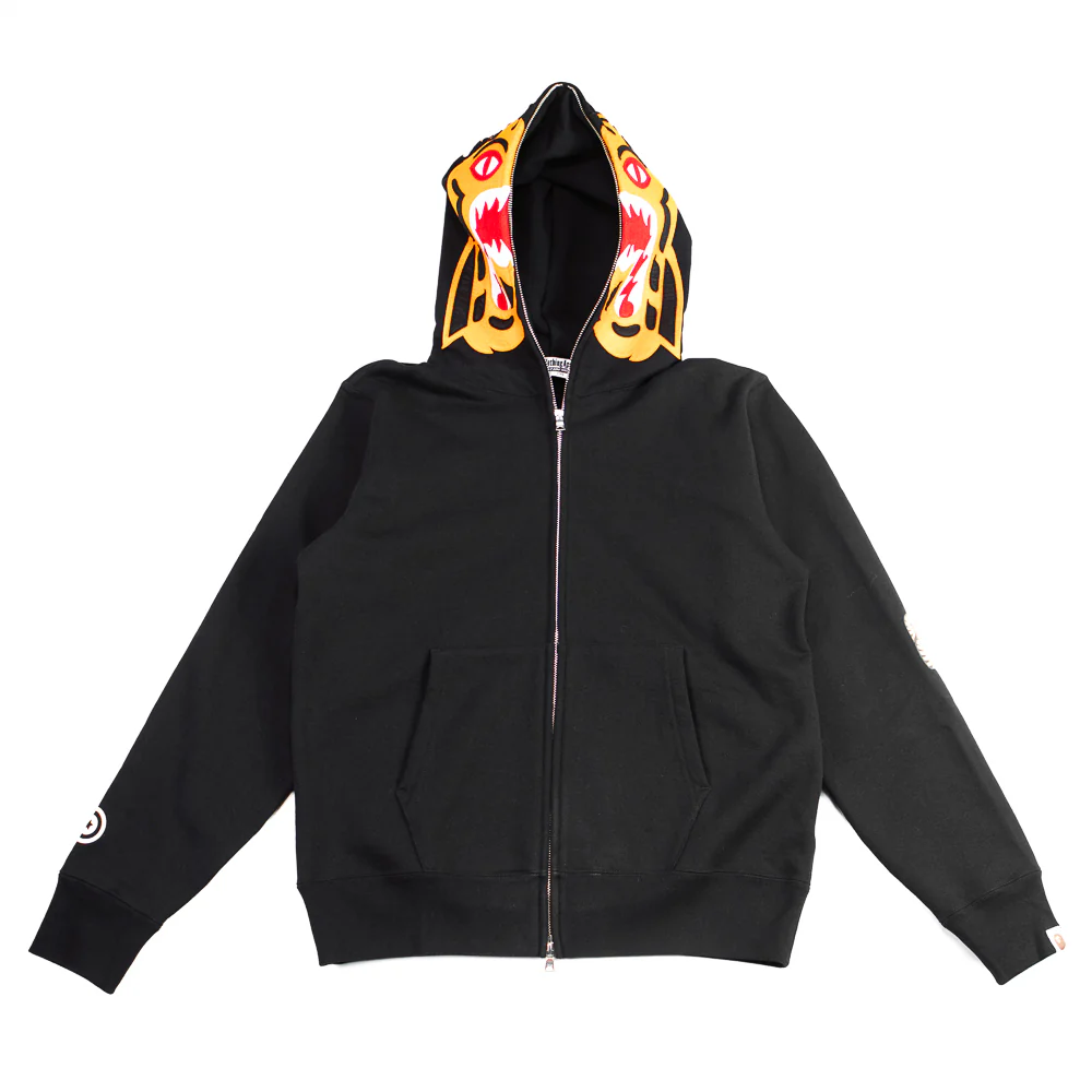 Tiger Full Zip Hoodie (Black)