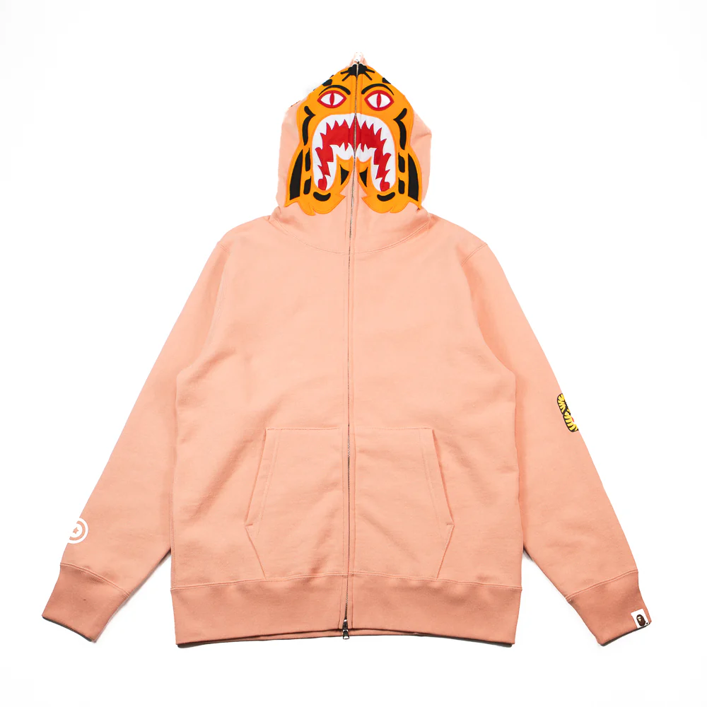 Tiger Full Zip Hoodie (Pink) - Image 2