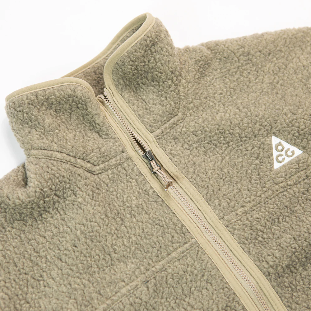 Wmns ACG "Arctic Wolf" Fleece Full-Zip Jacket (Khaki/Khaki/Summit White) - Image 2