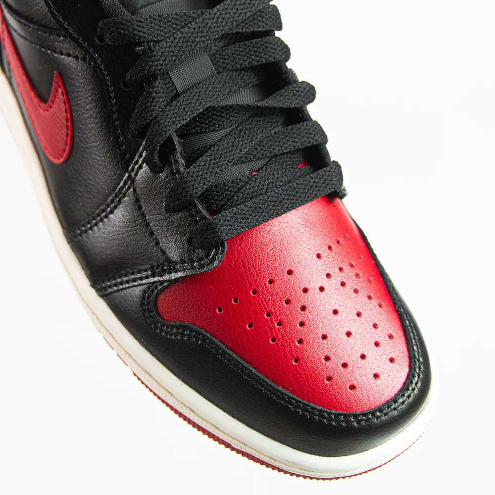 Wmns Air Jordan 1 Low (Black/Gym Red-Sail) - Image 4