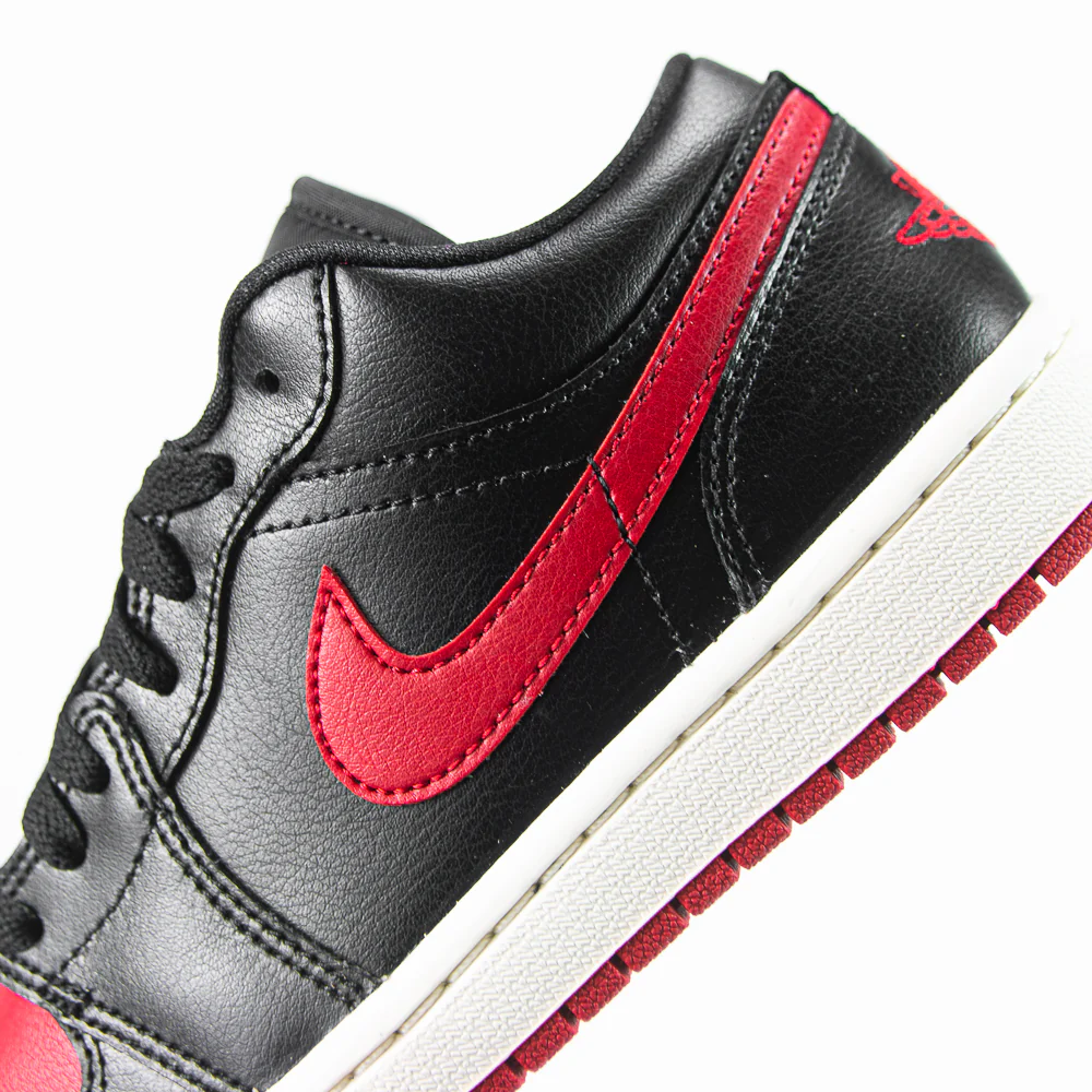 Wmns Air Jordan 1 Low (Black/Gym Red-Sail) - Image 5