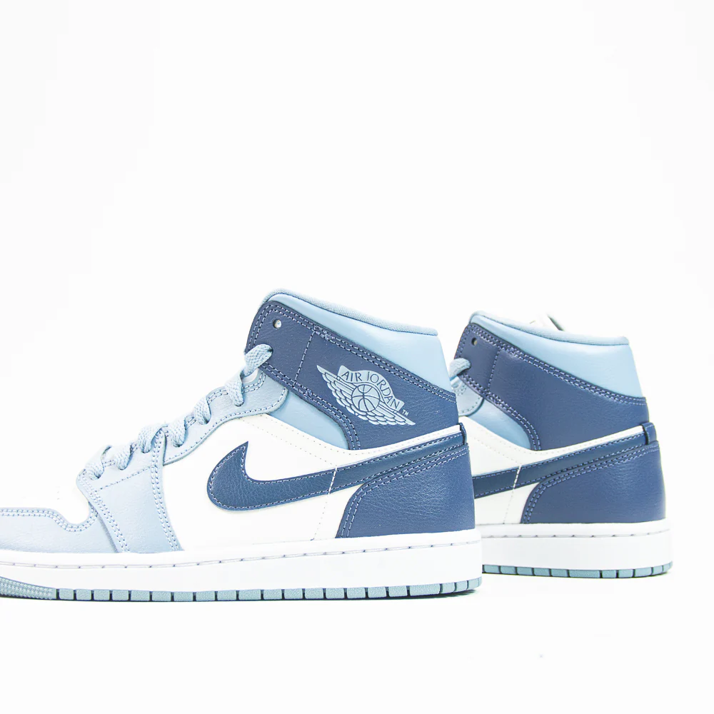 WMNS Air Jordan 1 Mid (Sail/Diffused Blue-Blue Grey) - Image 3