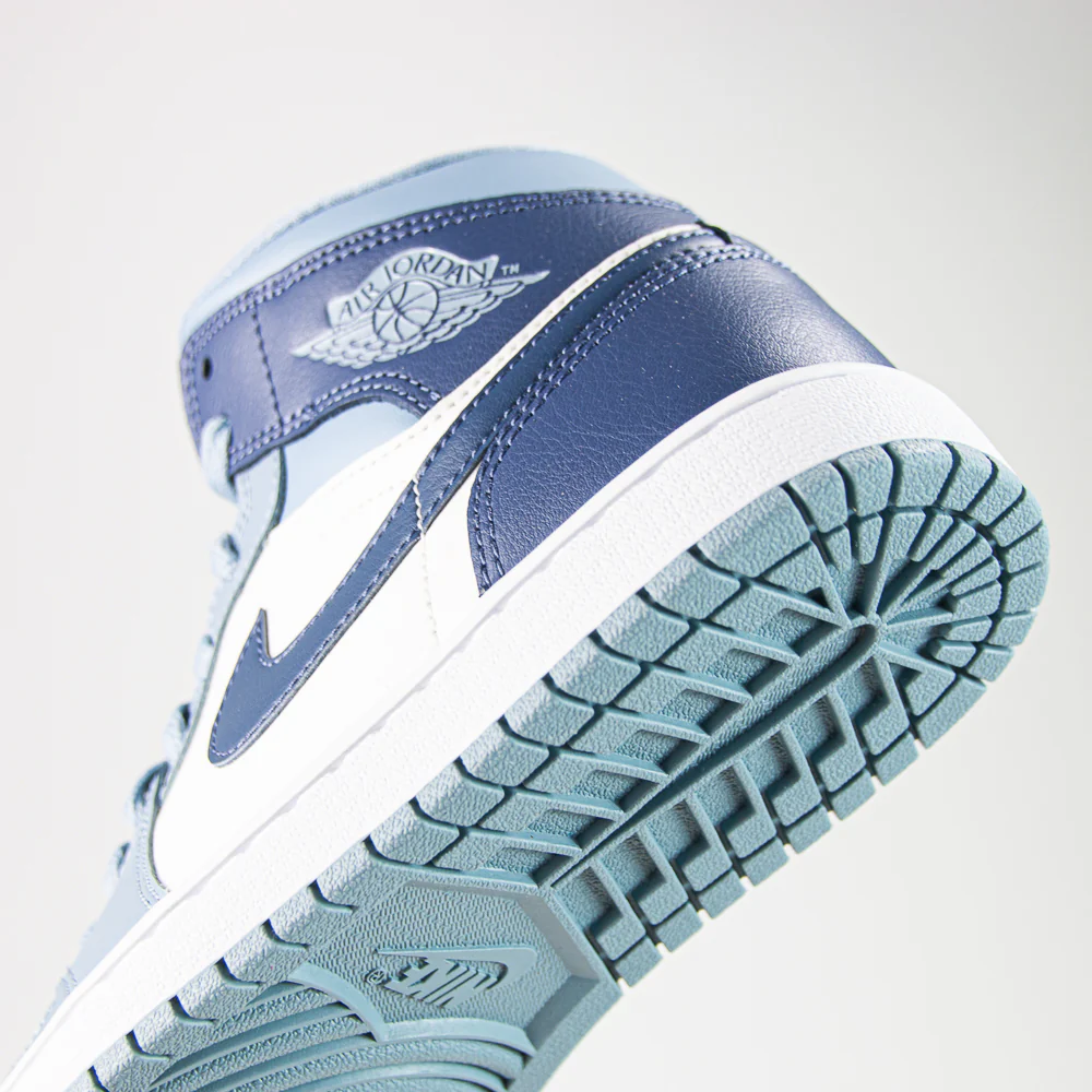 WMNS Air Jordan 1 Mid (Sail/Diffused Blue-Blue Grey) - Image 4
