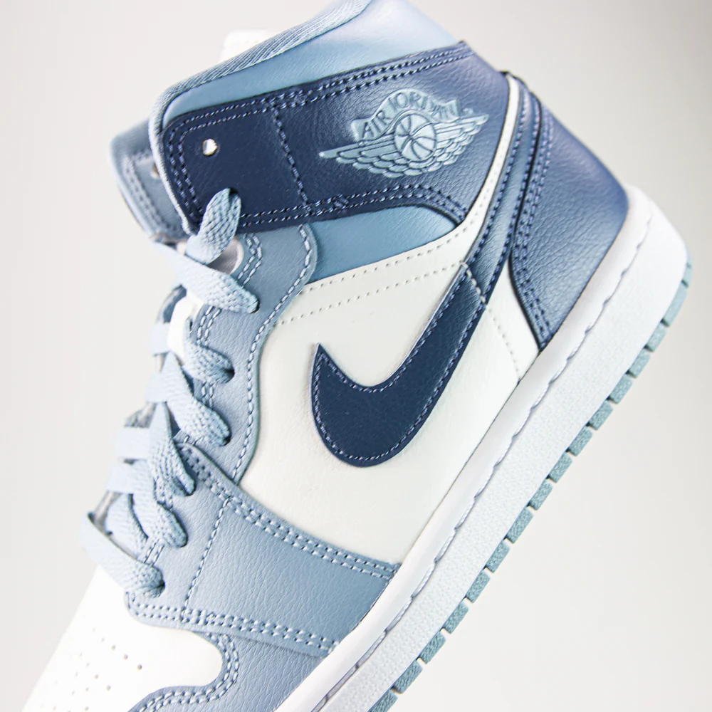 WMNS Air Jordan 1 Mid (Sail/Diffused Blue-Blue Grey) - Image 5