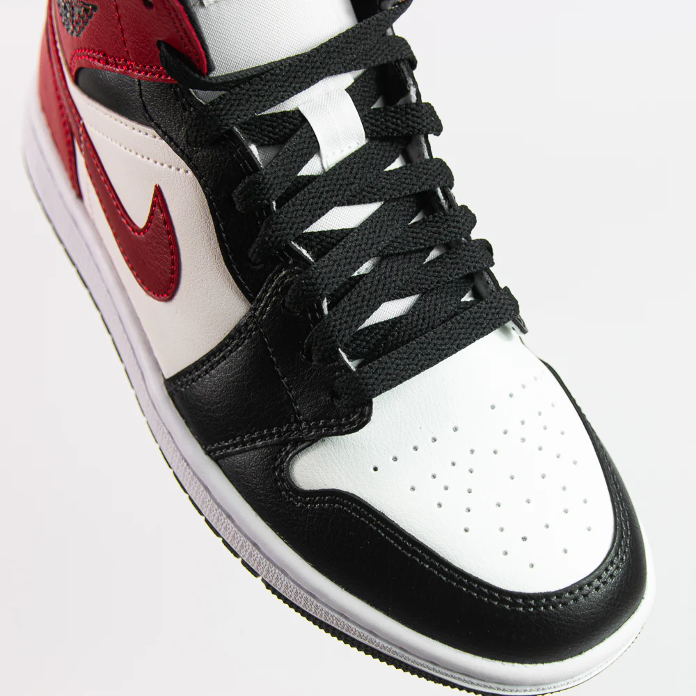 Wmns Air Jordan 1 Mid (Sail/Gym Red-Off Noir-White) - Image 3