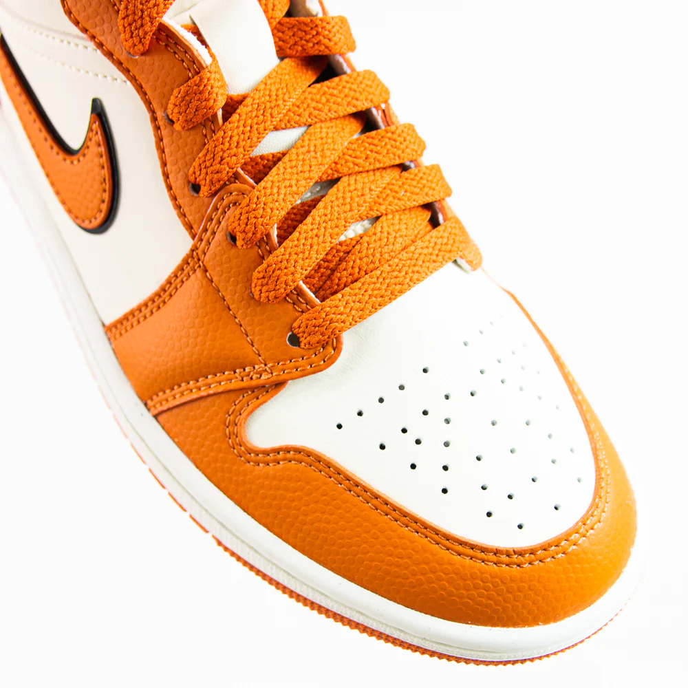 WMNS Air Jordan 1 Mid SE (Coconut Milk/Sport Spice-Black) - Image 4